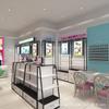 Vitrina de Exhibición Cosmética, Vitrina de Exhibición de Productos para Salón de Belleza, Maquillaje de Belleza, Productos para el Cuidado de la Piel, Estante para Joyería, Gabinete Trasero, Isla