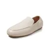 Mocasines de Cuero de Vaca de Primera Capa para Mujer, Zapatos Planos, Nuevas Llegadas de Primavera, Piel de Oveja, Puntera Redonda, Corte Bajo, Cuero Suave, Boca Profunda, Zapatos de una Sola Pieza, Zapatos Planos para Mujer