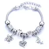 Origen pulsera al por mayor comercio exterior pulsera árbol de la vida cuentas de vidrio pulsera de cristal aleación pulsera de cuentas pulsera de cadena de serpiente para damas