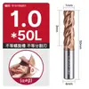 Fresa de aço tungstênio Huhao 65 graus, carboneto de 4 cortes, especializada para aço inoxidável, ferramenta CNC, fresa de topo de comprimento estendido