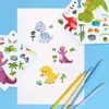 Pegatinas de Cara de Dinosaurio Cambiante de Dibujos Animados Pegatinas Impermeables para Jardín de Infancia Niños Niños Cumpleaños Papelería DIY Pegatinas Personalización