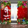 Cortinas de Natal mais vendidas na Amazon TEMU transfronteiriças, decorações de Papai Noel e coberturas festivas para janelas