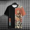 Moda Transfronteriza Tendencia Estilo Japonés Manga Corta para Hombre Estampado Digital 3D Gato Samurai Gráfico Camiseta Venta Directa de Fábrica