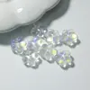 Novo Estilo 15mm Contas de Vidro Flor de Cinco Pétalas com Furo Passante para Pulseiras, Colares, Acessórios de Cabelo DIY Venda por Atacado