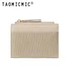 TAOMICMIC Cartera Plegable de Moda Simple para Mujer Cartera Versátil de Alta Gama con Portatarjetas Cartera 2 en 1