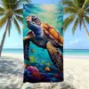 Toalla de Playa de Microfibra Transfronteriza con Logo Personalizado, Absorbente de Agua, Secado Rápido, Toalla de Baño de Terciopelo Doble Cara Estampada, Hecha a Medida para Comercio Exterior