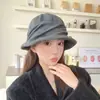Sombrero de Pescador de Color Sólido con Borde Enrollado, Versátil y de Moda para Mujer, Otoño e Invierno, Plegado, Adelgazante, Lentejuelas, Cálido, Cortavientos