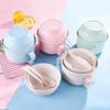 Taza de trigo para comida rápida estudiante nórdica de paja de trigo taza de comida rápida taza para fideos instantáneos lonchera térmica lonchera olla térmica