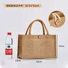 Bolsa de Linho Atacado Sacola de Juta DIY Bolsa de Mão de Linho Ecológica Bolsa de Linho Padrão de Logo Imprimível
