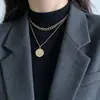 Collar Estilo Europeo y Americano, Diseño Minimalista, Cadena Doble para Suéter, Sencillo y Elegante, Cadena Versátil para Clavícula, Cadena para el Cuello