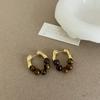 Pendientes de botón irregulares de metal mate, bonitos, para mujer, estilo coreano, estilo retro, con personalidad, sencillos y combinables.