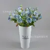 Flores de Rosa Artificiales para Decoración de Bodas, Arreglo de Escena para Salón de Bodas, Materiales DIY para Arreglos Florales, Rosa Princesa Real de 3 Cabezas en Tallo Único