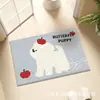 Alfombra de Baño de Dibujos Animados, Felpudo Absorbente Antideslizante para Puerta de Baño, Alfombra Gruesa de Imitación Cachemir para Sala de Estar, Manta para Mesita de Noche de Dormitorio