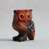 Artesanato de madeira tailandês Acessórios criativos para casa Ornamentos personalizados Brinquedo sonoro Coruja Madeira Meia cor