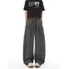 Pantalones Casuales de Cuadros Retro Americanos para Hombre, de Verano, Marca de Moda, Delgados, Corte Relajado, Rectos, Sueltos, Pierna Ancha, Largos