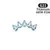 Aretes de titanio F136 con zirconia 5A de corte marquesa, tachuelas para cartílago, tachuelas para labio, tachuelas para concha, joyería de titanio G23 para piercing