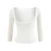 Top tipo camisola sexy estilo americano para el verano de 2026, con copas incorporadas, apto para usar como prenda exterior, de longitud corta, hermoso diseño en la espalda