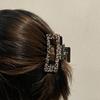 Pinza Transfronteriza Europea y Americana con Estampado de Leopardo Elegante Patrón de Cuadros Vaca Geométrico Rectangular Placa Trasera Horquilla Accesorio para el Cabello