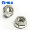 Porca sextavada com flange e dentes anti-solta galvanizada com arruela de dente de flor tampa de parafuso antiderrapante com arruela porca coleção completa em estoque