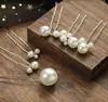 Accesorios para el Cabello de Boda de Novia 6 Juegos de Pasador de Pelo con Forma de U de Perla Destacada Pasador de Pelo Tocados de Novia Chinos