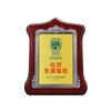 Medalha de Folha de Ouro Placa de Autorização Feita Sob Medida Base de Madeira Placa de Cobre Placa de Honra Feita Sob Medida Certificado de Honra Prêmio Placa Comemorativa