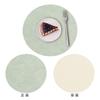 Mantel Resistente a Altas Temperaturas Transfronterizo Estilo Moderno Sencillo Forma de Viento Redondo Cuero Manteles Individuales Occidentales Aislados Impermeables Doble Cara Anti-quemaduras Venta al por Mayor