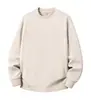 Sudadera Redonda de Algodón de Isla de 330g para Hombres y Mujeres, Color Liso, Versátil, Holgada, Casual para Grupo, Logo Bordado Impreso