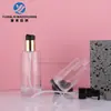 Botella con Bomba de 150 ml en Stock, Botella Redonda Recta para Loción de 200 ml, Botella de Vidrio Cosmético, Botella Gotero para Sérum