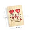Tarjeta de felicitación navideña de bambú y madera tallada, tarjeta de felicitación de pastel, tarjeta de bendición para el Día de San Valentín para enviar a la novia, tarjeta de confesión para el Día de San Valentín
