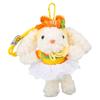 Vestido de princesa de pelúcia original, chaveiro de coelho com orelhas longas, vestido fofo de desenho animado, bolsa de boneca de coelho, pingente, pequeno presente
