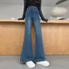 Pantalones Acampanados para Niñas Novedades Otoño 2026 para Niños Medianos y Mayores Jeans de Cintura Alta Pantalones Acampanados con Ola en la Costura Lateral Pantalones Largos de Primavera y Otoño