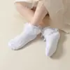Calcetines para niña calcetines de encaje para niños primavera y otoño verano calcetines delgados blancos de baile para niña algodón puro bebé calcetines de princesa niños