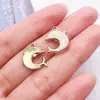 Delfín de Aleación Iridiscente Océano Colgante Pequeño Encanto DIY Pulsera Collar Pendientes Llavero con Cuentas Accesorios de Joyería