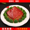 Modelo de Plato Molde de Comida Platos Falsos Comida Accesorios Gourmet Molde de Verduras Restaurante Cerdo Estofado Platos Calientes Fritos