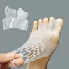 Separador de Dedos Sobrepostos Sebs Separador de Dedos de Silicone Almofada para Metatarso Almofada para Metatarso Espessa em Favo Tamanho Meio Almofada para Pé Separador de Dedos