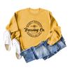 Sudadera de cuello redondo con estampado Go de Boobery Brewing de Mamá Europea y Americana, Sudadera Versátil para Mujer