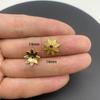 Accesorios de joyería de aleación DIY pétalos huecos soporte de flores cuentas espaciadoras para pulsera cuentas de posicionamiento material de capullo de flor V149