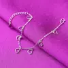 Pulseira da moda pulseira coração de amor Europa e Estados Unidos camada única flor de pêssego mini tornozeleira em forma de coração fornecimento direto de fabricantes Taobao atacado