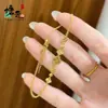 Ouro de Areia Vietnamita Popular Clássico Pingente de Trevo de Quatro Folhas Moda de Nicho Feminina Simples Versátil Corrente para Clavícula Joias Atacado