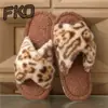Chinelos de algodão femininos para casa, adequados para usar ao ar livre, com solas grossas, quentes e fofos, ideais para uso pós-parto e com sola de espuma EVA