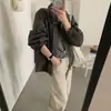 Otoño 2026 Nuevo Estilo Coreano Holgado Casual Versátil Liso Cuello Alto Cordón Chaqueta Gabardina de Gama Alta