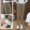 Calças Harlan Outono e Inverno com Forro de Lã Calças Casuais 2024 Novas Slim Cintura Alta Reta Quentes Calças Largas Skinny