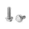 Parafusos de Flange Sextavados Externos Ampliados 304 com Dentes Gb5789 Parafusos de Flange Sextavados Externos de Aço Inoxidável M4~M16