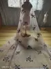 Un metro A027-2 Industria Pesada Encaje Floral Bordado de Malla Tridimensional Tela Material Vestido Falda Estilo Antiguo Cortinas