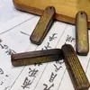 Wenwan talla de madera de agarwood cinco piezas colgante Sutra marca Wenwan accesorios colgante de collar de mano colgante colgante