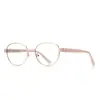 Nuevas Gafas Originales Anti-Luz Azul para Mujer 3179 Montura Redonda de Metal Lentes Planos Gafas Protectoras para Celebridades de Internet Transfronterizo en Stock