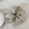 Goma para el pelo de gasa con lunares estilo coreano, Diadema de tela plisada elegante de nicho, Goma para el pelo, Nueva cuerda para el pelo, Banda elástica