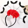 Diadema con diseño de murciélago negro para Halloween, divertida diadema con diseño de murciélago negro, ideal para fiestas, festivales y actuaciones en escenarios.
