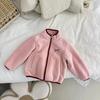 Roupa Íntima Quente Infantil Jaqueta de Pelúcia com Gola Alta 2025 Inverno Novo Estilo Blusa Casual com Laço para Meninas