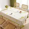 Mantel Estilo Francés, Impermeable, Resistente al Aceite, Lavable, Rectangular, Resistente al Calor, Cubierta para Mesa de Comedor, Lujo Ligero, Sensación de Alta Gama, Cubierta de PVC para Mesa de Café